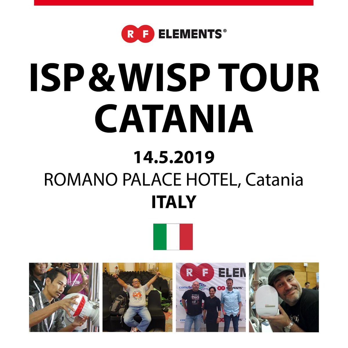 jakub_sivak's tweet image. Meet @rfelements &amp;amp; @allnet_italia during #ISP &amp;amp; #WISP Tour in #Catania, #Sicily next week. Register here: allnet-italia.it/events/ISP-WIS…