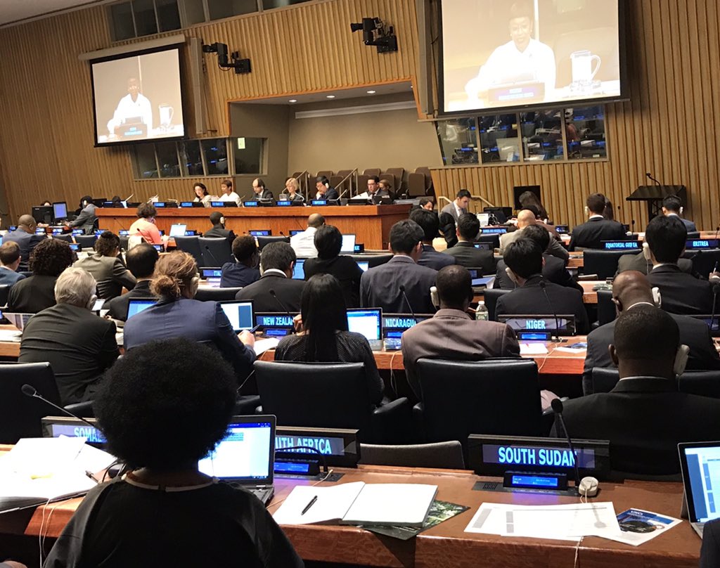 JasonSohigian's tweet photo. “Forests are the foundation for sustainable development”
— ECOSOC President Inga Rhonda King, opening the UN Forum on Forests
#GetRooted #ForestSummit19 #UNFF14 #GlobalGoals #Forestry #SDGs #Treevangelist https://t.co/R46b3rtmiD