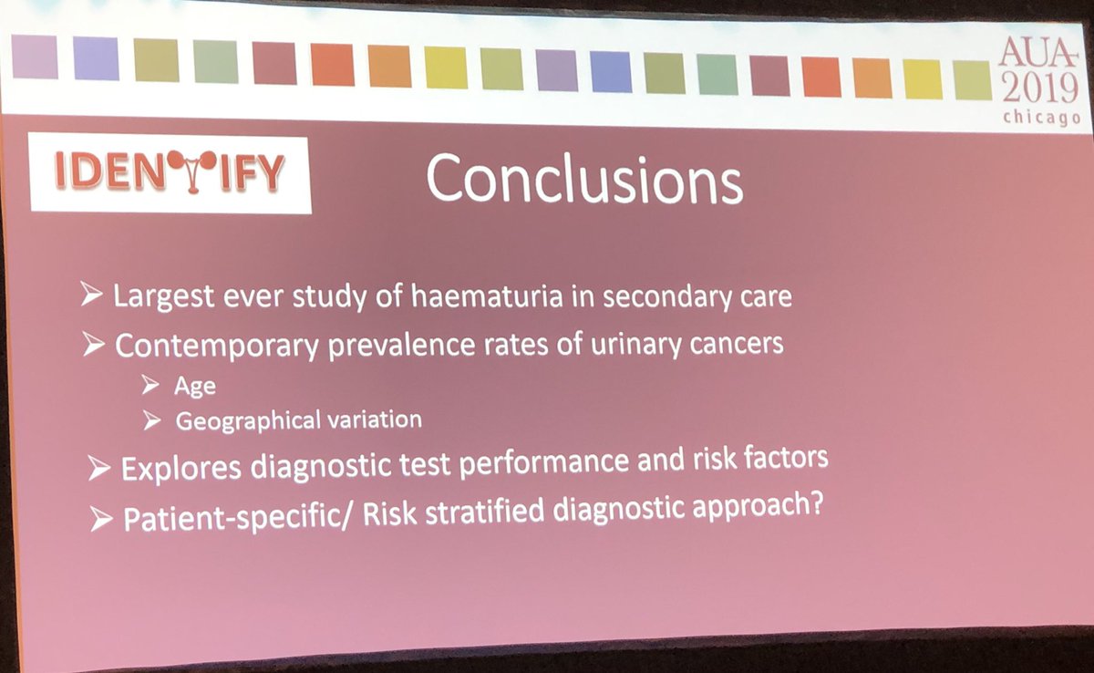 m_e_nielsen's tweet image. 2/2 #AUA19 *so much* amazing data coming from #IDENTIFYstudy. @mrSinanK did 💪summary in time constraints

a few highlights:
-ZERO upper tract UC in pts &amp;lt;60yo w AMH/NVH
-huge variation within/across countries in diagnostic yield. #staytuned