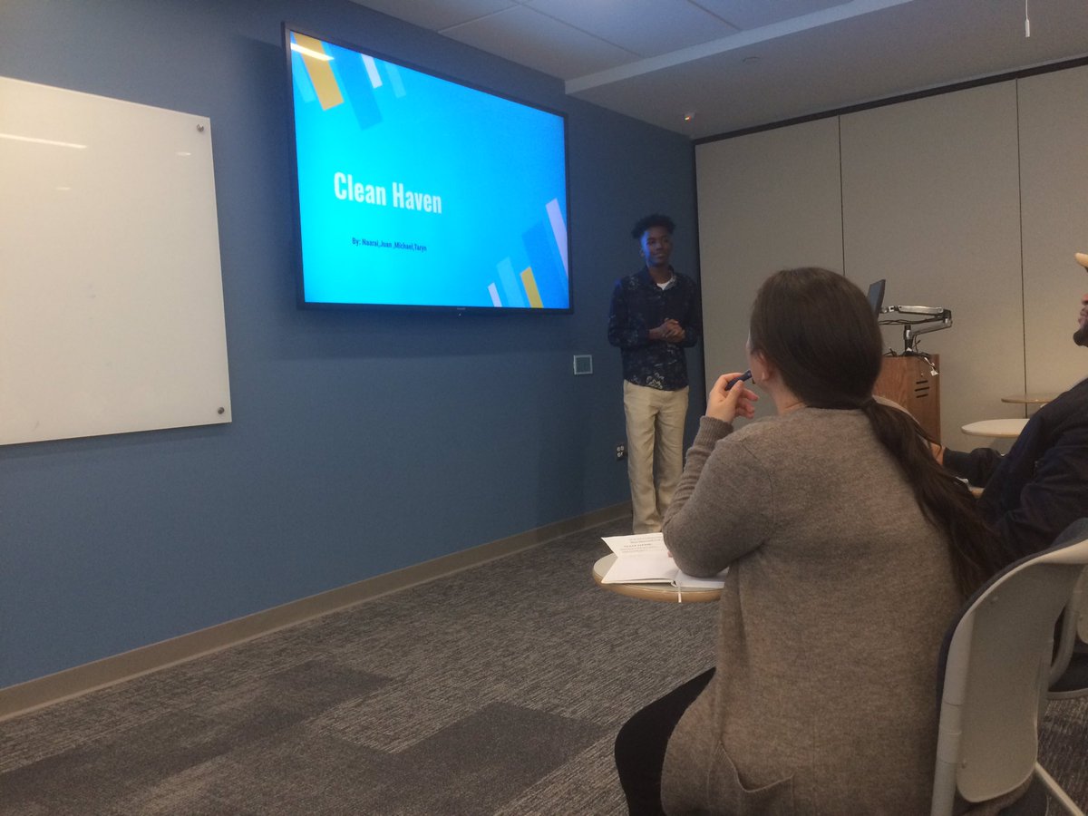 IHYale's tweet photo. Students from Career HS #nhps presented their #socent projects today! Congrats team K.E.G! https://t.co/qErQrYHBIT