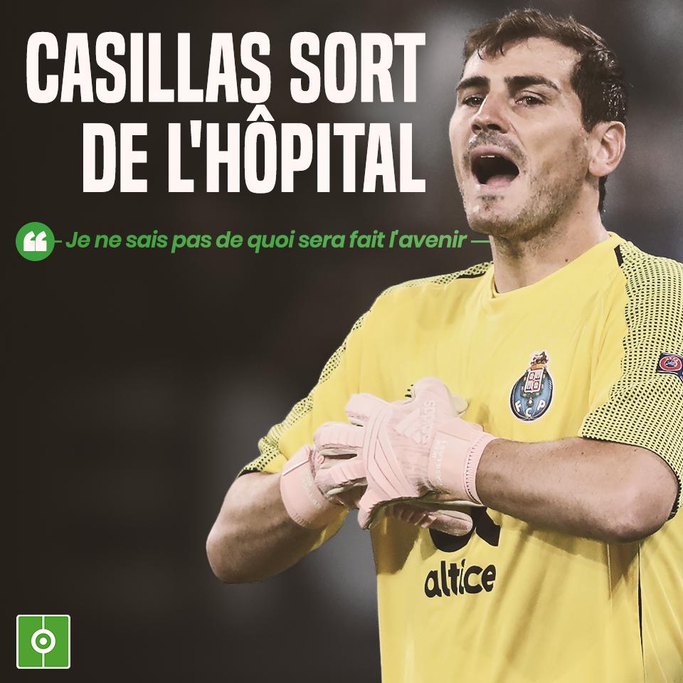 BeSoccerFR's tweet photo. Iker Casillas est sorti de l’hôpital. 🙏🙏 

#ForcaIker #BeSoccer 

Plus d'informations ➡ https://t.co/Ghca2hVYVc https://t.co/89wqprd42i