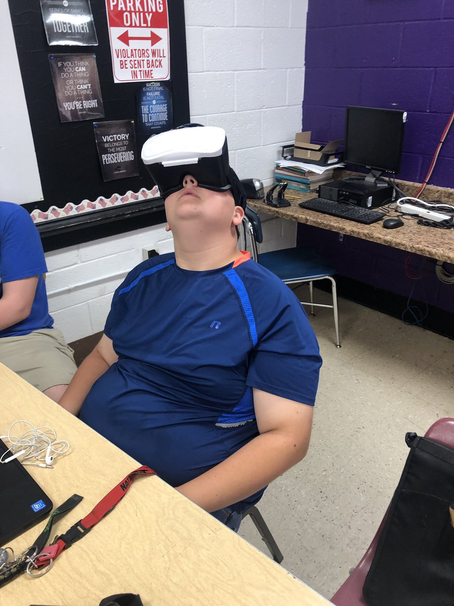 jdavis2003's tweet photo. Students Using VR to explore Auschwitz Concentration Camp.....
#TheCave #WorldCiv #Holocaust https://t.co/4K7CyUyPAB
