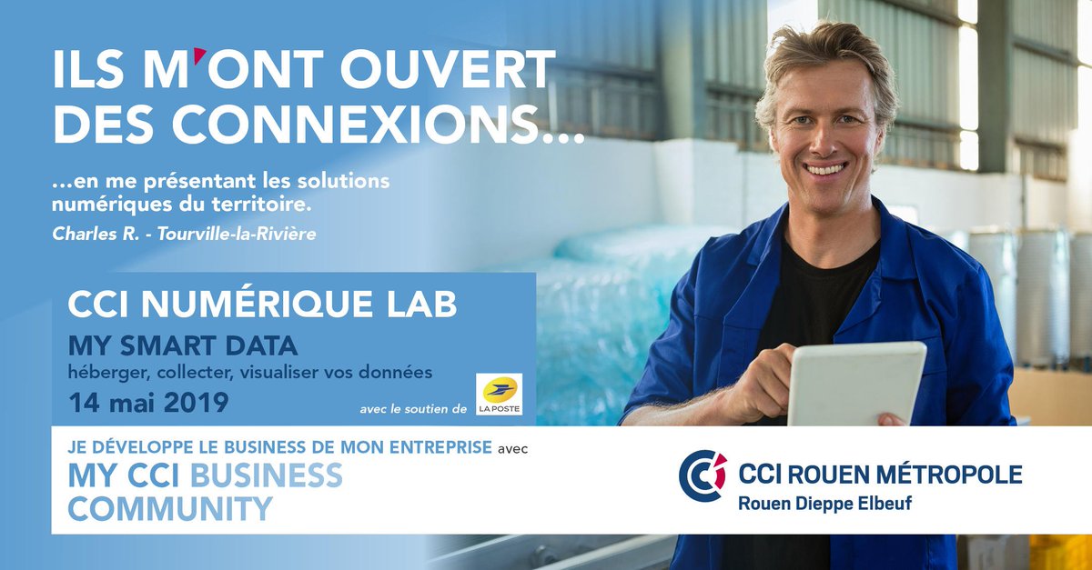 [CCI Numérique LAB] Rendez-vous pour parler données clients, performance commerciale et #RGPD avec <a href="/LaPosteBusiness/">LaPosteSoluBusiness</a> mardi 14 mai à 18h à la <a href="/CCIRouenM/">CCI Rouen Métropole</a> #Rouen ! Inscription rouen-metropole.cci.fr/inscription-cc…