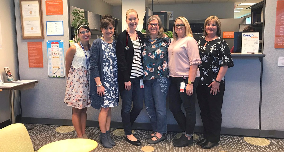 PGRCareers's tweet photo. Our nurses are patient, passionate, and right here at @Progressive! We’re thankful to have such a wonderful staff at our very own health clinic. Thanks for all that you do! #NationalNursesDay #NursesWeek #LifeAtProgressive https://t.co/b2WXKEwvQt https://t.co/yE1yVtc5Nb