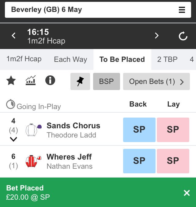 RacingToPlace's tweet photo. 🔸3RD SELECTION🔸

📍 4.15 BEVERLEY
🏇 WHERES JEFF
💷 1 PT TO BE PLACED @ SP https://t.co/V7OvbK7W5D
