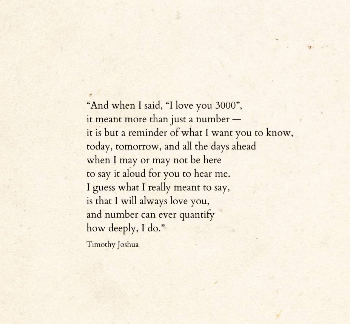 #ILoveYou3000