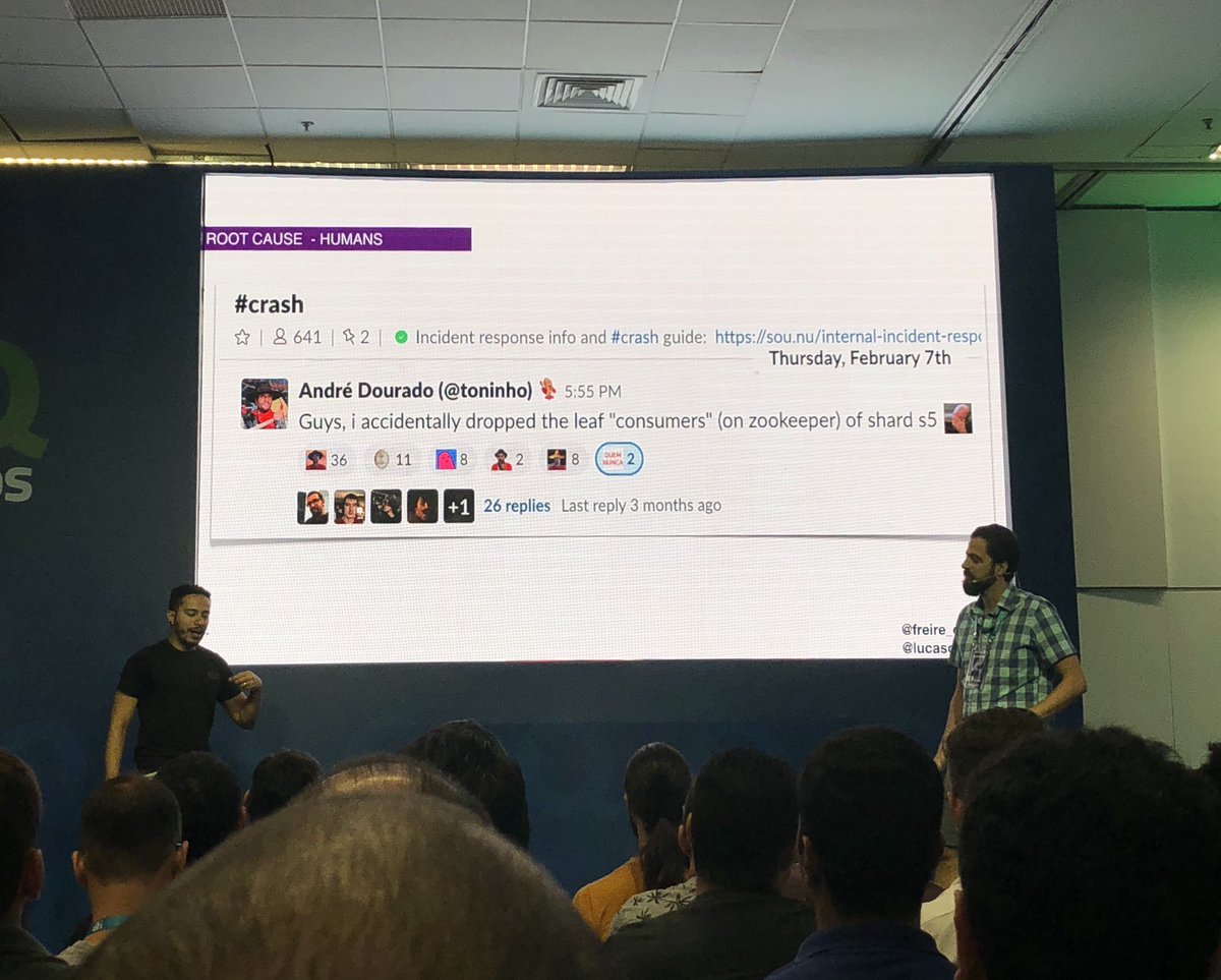ecolabardini's tweet image. Blameless postmortems @nubank #qconsp
