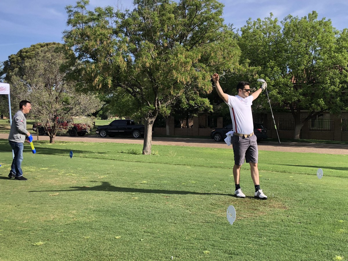 CHArchitects_TX's tweet photo. Golfing to benefit @childshomeLBK. Most (all?) teams made a donation to NOT get sprayed by @pchristy11... where’s the fun in that?! We said we’d only donate if the water cannons came with it! Great cause, good fun.
Appreciate @jakecmaxwell &amp; the gang for being good sports https://t.co/Gv2yPBdBBf