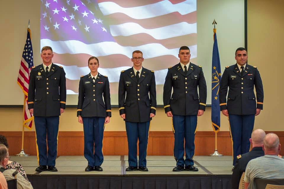 BSUROTC's tweet photo. Congratulations to our newly commissioned Second Lieutenants! #BallState100 #BallStateROTC #ArmyROTC https://t.co/1FA2davFck