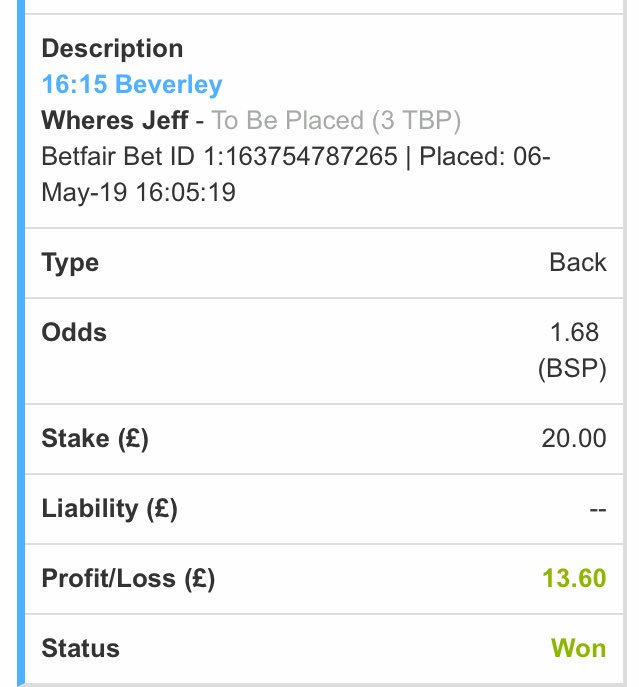 RacingToPlace's tweet photo. WINNER ✅✅ https://t.co/KKMrZwrule