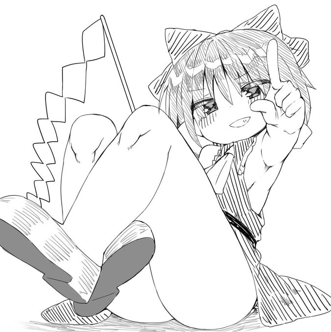 #深夜の真剣お絵描き60分一本勝負
袖を忘れた 