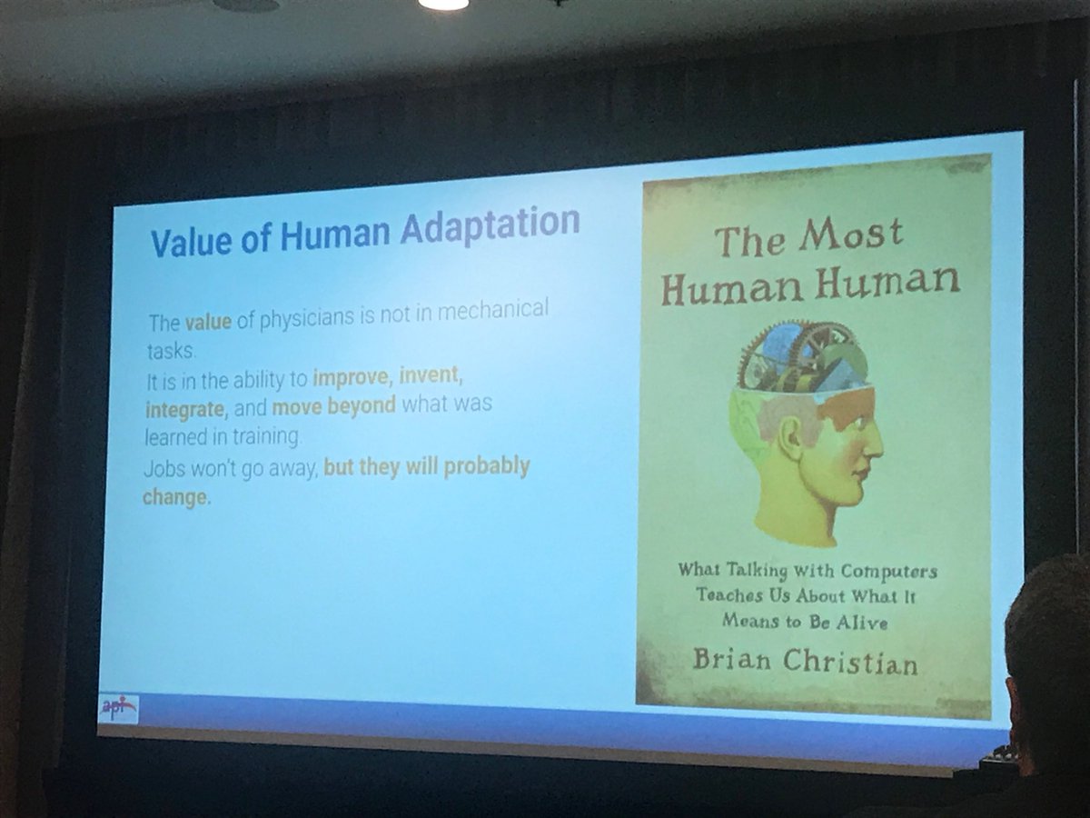 feldmanm30's tweet photo. #scottdoyle #AI will change pathology practice, not replace pathologists #HIMA2019 https://t.co/9qEvA7rG1x