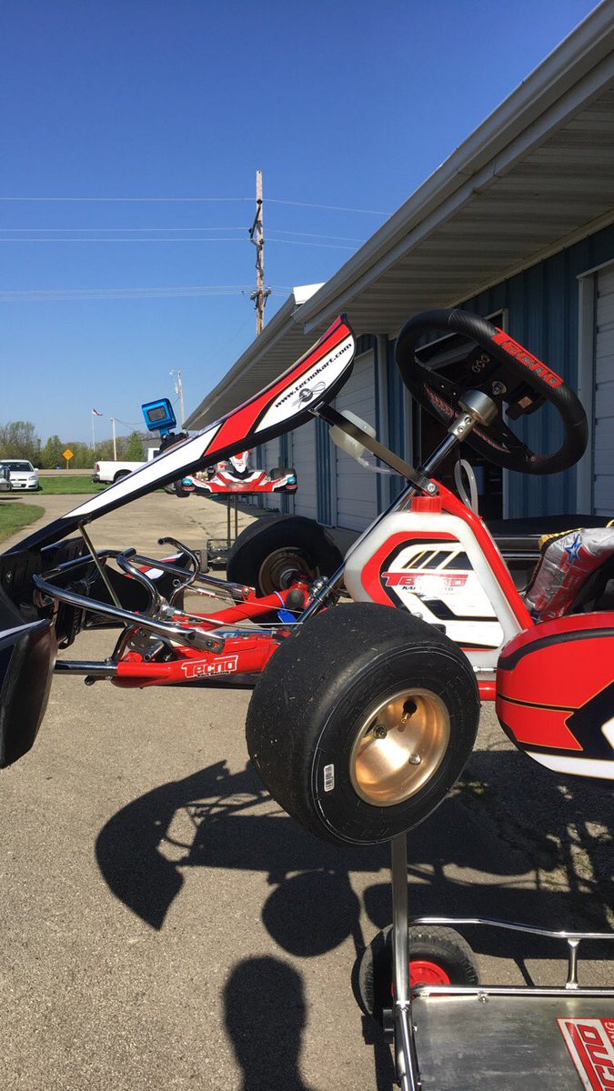 MGRacing123's tweet image. On the wrenches with TecnoUSA this weekend at CKNA 4 cycle SpringNats in Norway, we came home with two heat wins and two P2s in the mains in 206 CIK Masters!