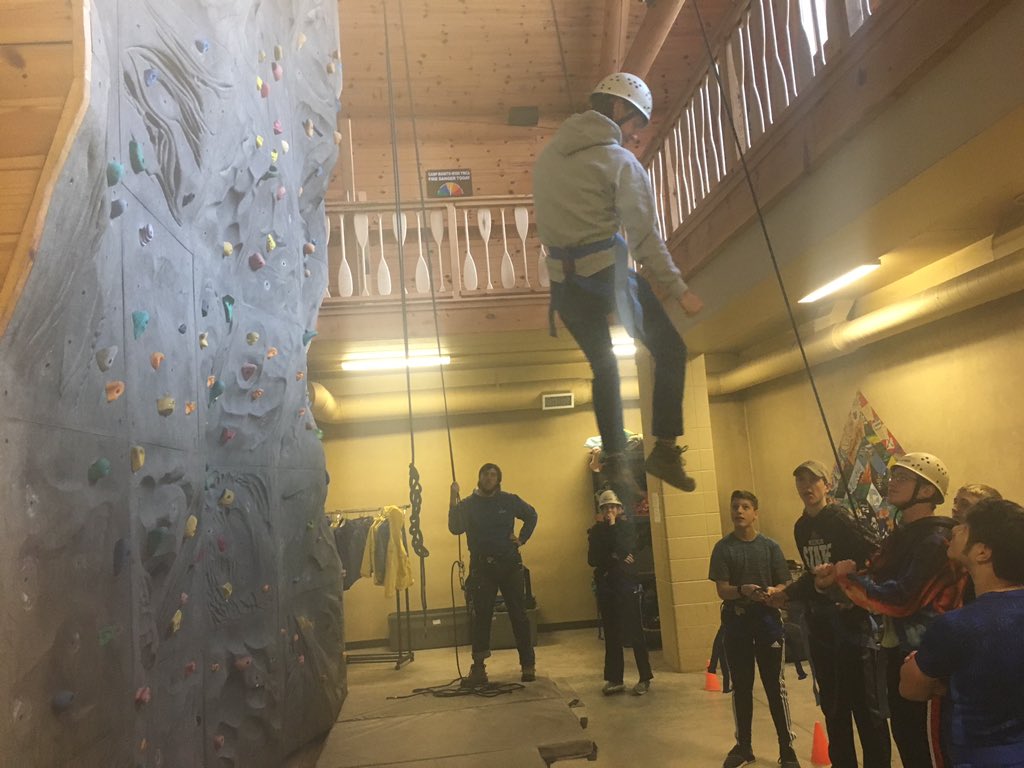 mrwallacemms's tweet photo. 8th Graders being trained to belay for Outdoor Ed next week at Camp Manitowish https://t.co/TKGxLXgC2W