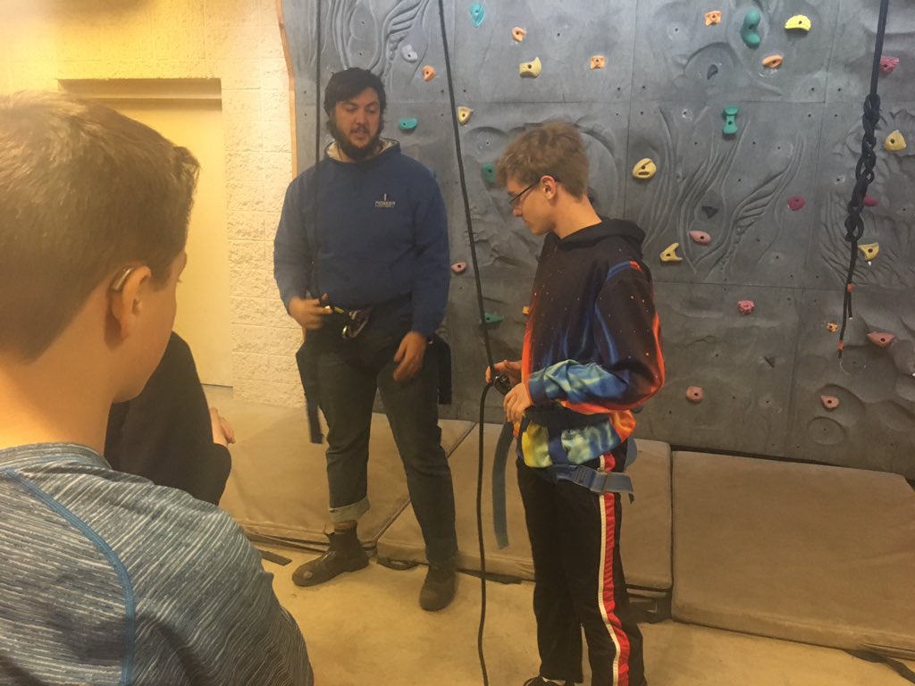 mrwallacemms's tweet photo. 8th Graders being trained to belay for Outdoor Ed next week at Camp Manitowish https://t.co/TKGxLXgC2W