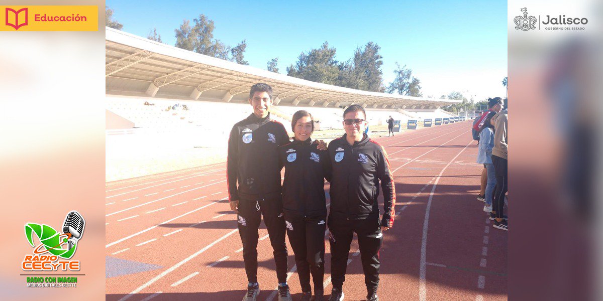RCecyte's tweet photo. Los alumnos, César Daniel Gómez Ponce (1500 y 3000 mts) y Yadira Noemí Franco Pérez (10,000 marcha), logran su pase al Nacional Conadems al ganar sus respectivas pruebas en el Estatal, celebrado esta mañana, en el Polideportivo Revolución, del CODE Jalisco. https://t.co/71JQBfubwN