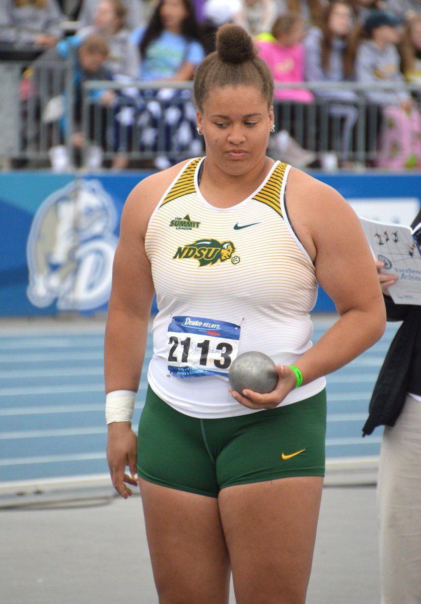 Two Bison women are currently ranked in the NCAA's Top 10 this season. Both are No. 6 in the nation, and both hail from West Fargo HS.

Amanda Levin - Heptathlon - NCAA #6
Akealy Moton - Shot put - NCAA #6