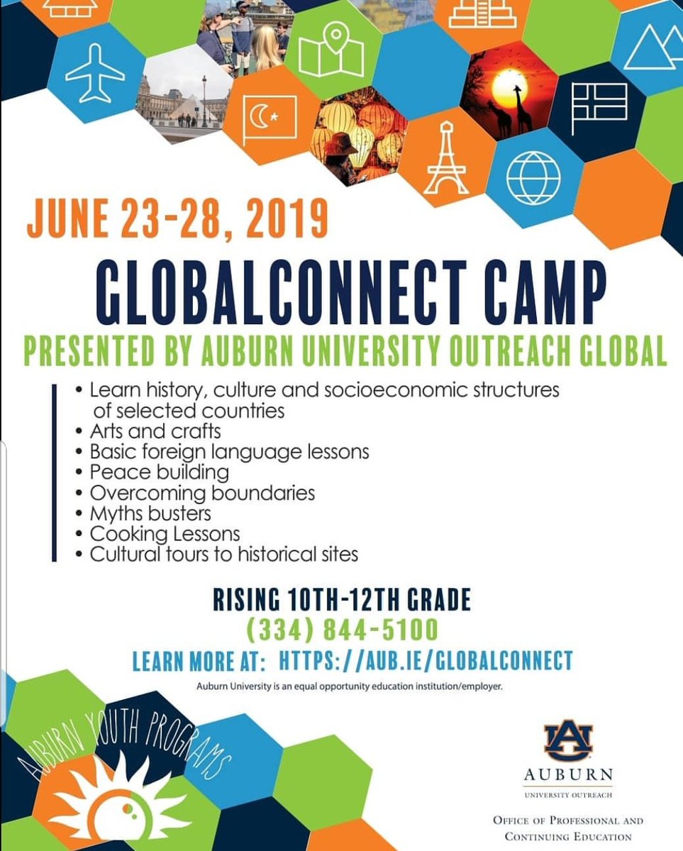 _OutreachGlobal's tweet photo. Looking for a camp for 10th-12th grader? #parentsofauburn #Summer2019 #auburnopelikaparents #highschool https://t.co/qqAhcHtIKL