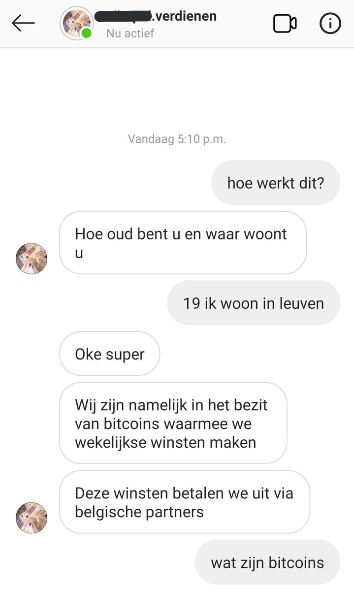 het begin van een thread: