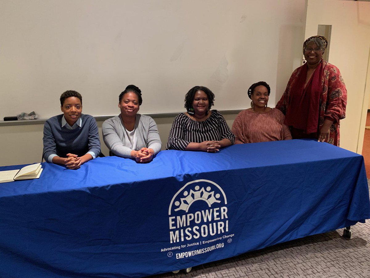 EmpowerMissouri's tweet photo. Thank you to everyone who came out to our #FirstFridayForum in Kansas City! Our fantastic panel educated us about disparities that exist for Black women when it comes to maternal health. https://t.co/4E2MhN6mB6