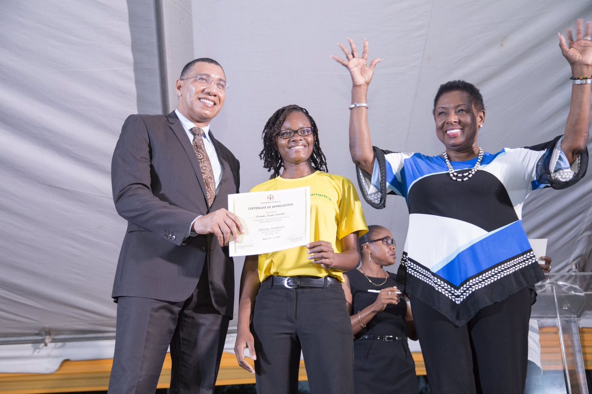 AndrewHolnessJM's tweet photo. (2/2)... I am extremely proud of their achievements. I want to encourage the athletes to continue being an inspiration to many. #ThinkNoLimits https://t.co/NFqRbnCsU1