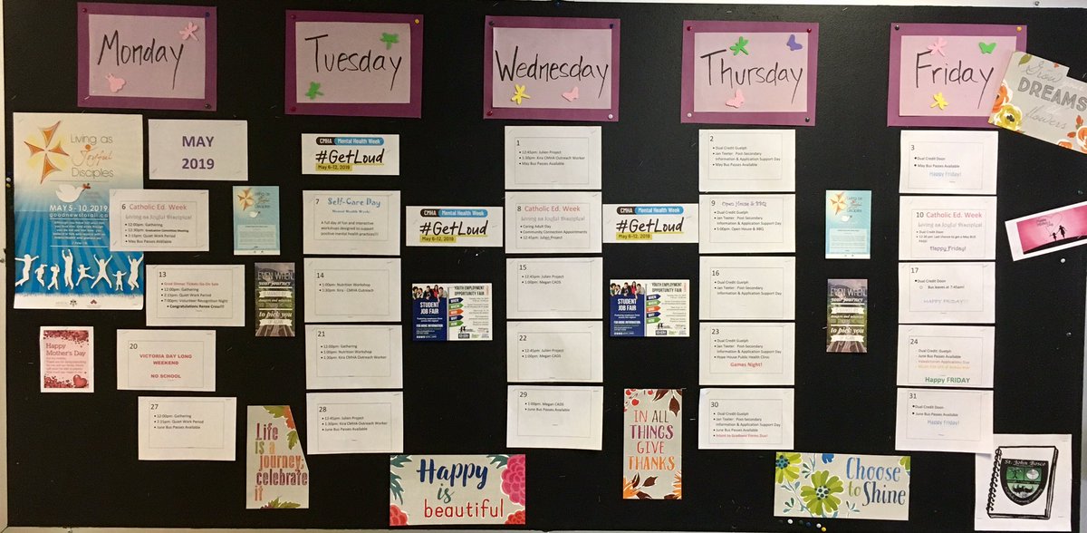 SJBGuelph's tweet photo. May is shaping up to be a great month! #GetLoud #MentalHealthMonth #CatholicEducationWeek2019 #GradPrep https://t.co/LnIjDd69qg