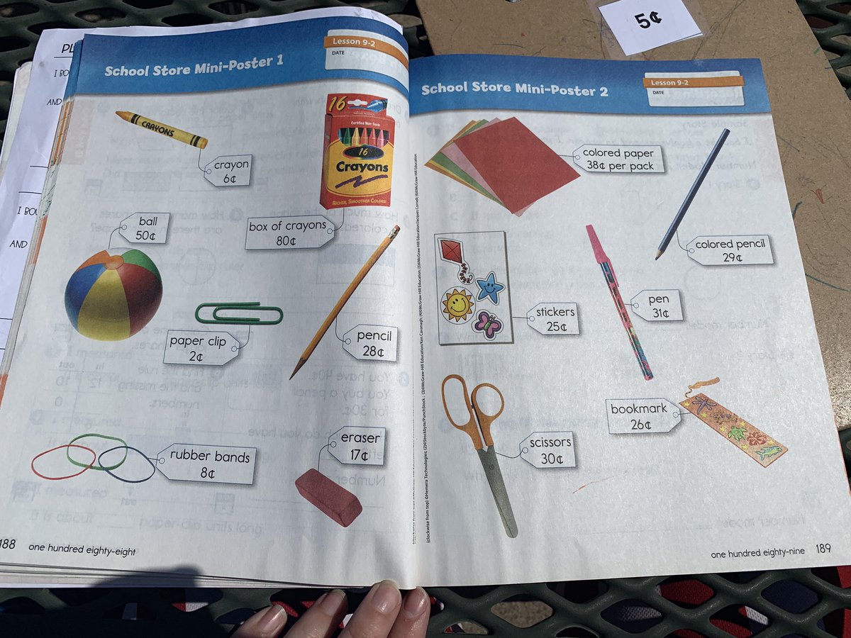 MissGreenPTE's tweet image. Today we brought our math journal page to life outside in the sunshine with @1stGradeFriends and her math friends! Which one would you choose? ☀️🛒🛍 #samegoal #muchmorefun #setthestagetoengage
