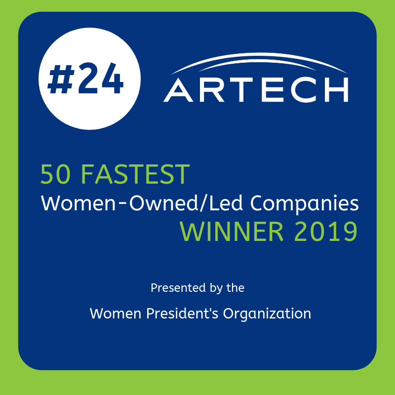 Artech_LLC's tweet photo. Artech is honored to be ranked No. 24 on this year's 50 Fastest list by @WomenPresidents ! #ArtechAdvantage #WPOLeadingUp @IAM50FASTEST https://t.co/tL0NP3uz3D