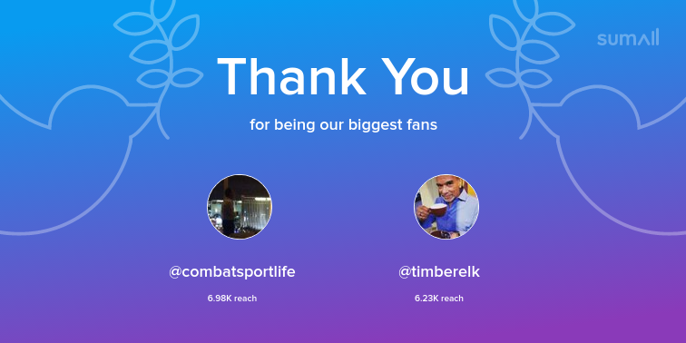 RealZapoteca's tweet photo. Our biggest fans this week: combatsportlife, timberelk. Thank you! via https://t.co/bnmGKatt95 https://t.co/4TQxJb2mwk
