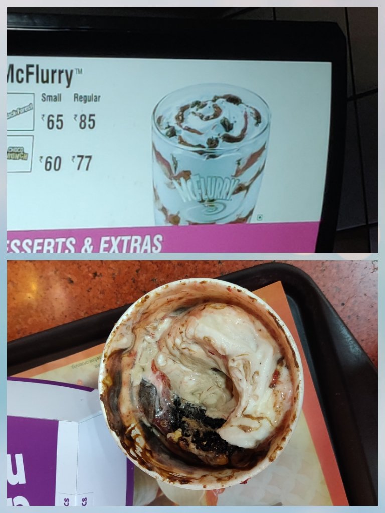 SuchitAgarwal84's tweet photo. #Mcdonalds
What a showdown.. What you ask and what you get https://t.co/th4gkyKUBX