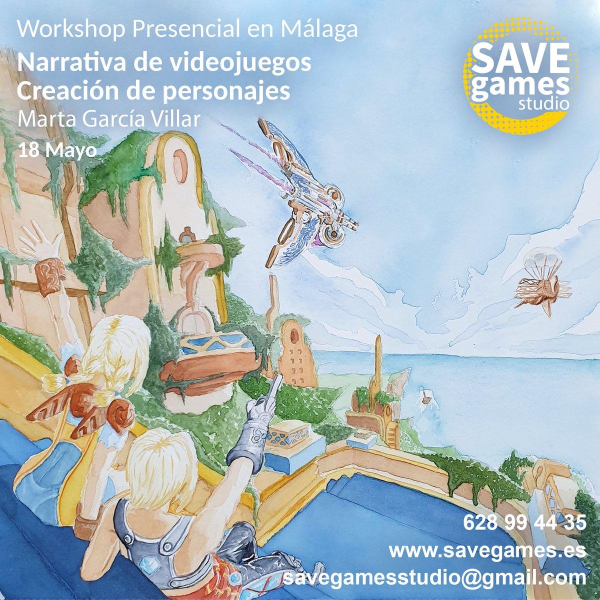 Nelvalay's tweet photo. El 18 de mayo tendremos un nuevo taller en @SaveGamesStudio... ¡y esta vez en #Málaga! Información y reserva de plazas en savegamesstudio@gmail.com ☺️ https://t.co/WWTQAI2ny1