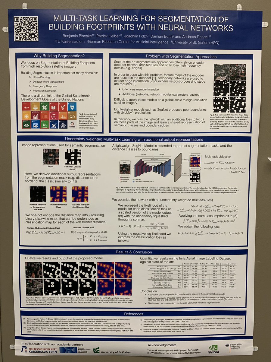 Meet <a href="/BenjaminBischke/">BenjaminBischke</a> <a href="/iclr2019/">@ICLR2019</a> presenting our work on building footprint segmentation at the „AI for Social Good“ workshop <a href="/HSGStGallen/">Universität St.Gallen (HSG)</a> <a href="/DFKI/">DFKI</a>