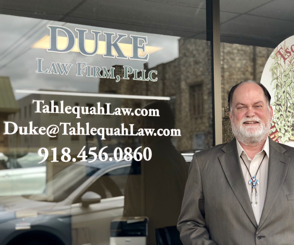 FSBTahlequah's tweet image. We want to recognize Duke Law Firm for #SmallBusinessWeek! Brian specializes in business law, estate planning, and bankruptcies. #shoptahlequah #shoplocal #fsbtahlequah #tahlequahbank #banklocal