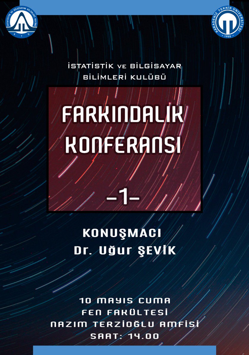 Ktuisbbk's tweet photo. 10 mayıs cuma günü veri biliminin öneminden bahsedeceğimiz "Farkındalık Konferansına" hepinizi bekliyoruz! https://t.co/jfzcFyLSSB