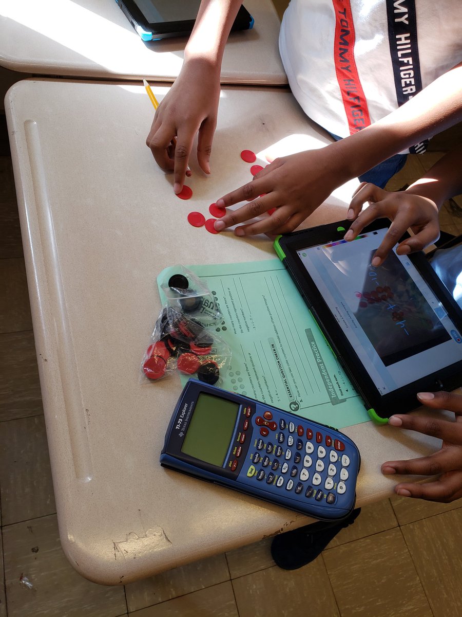 SpanoPPSSteam's tweet image. Introducing integer operations to prepare 6th graders for 7th grade #math using the chip model, @HMHCo Go Math! and @Seesaw . The kids loved that I could see everyone's models and give immediate feedback! #edtech #mathedtech