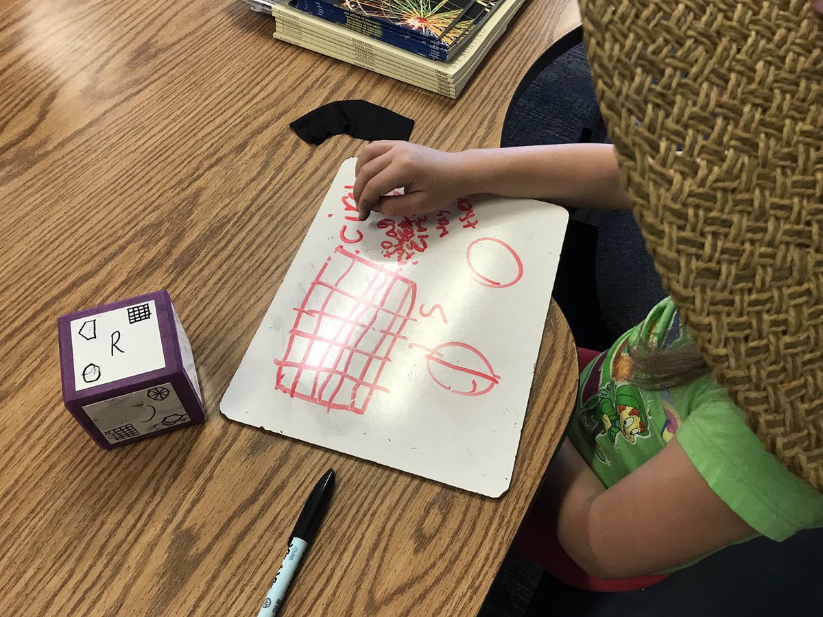 2nd grade geometry inquiry cubes today!! Amazing conversations, teamwork and problem solving. #ThisIsAVID #elemmathchat #MTBoS
