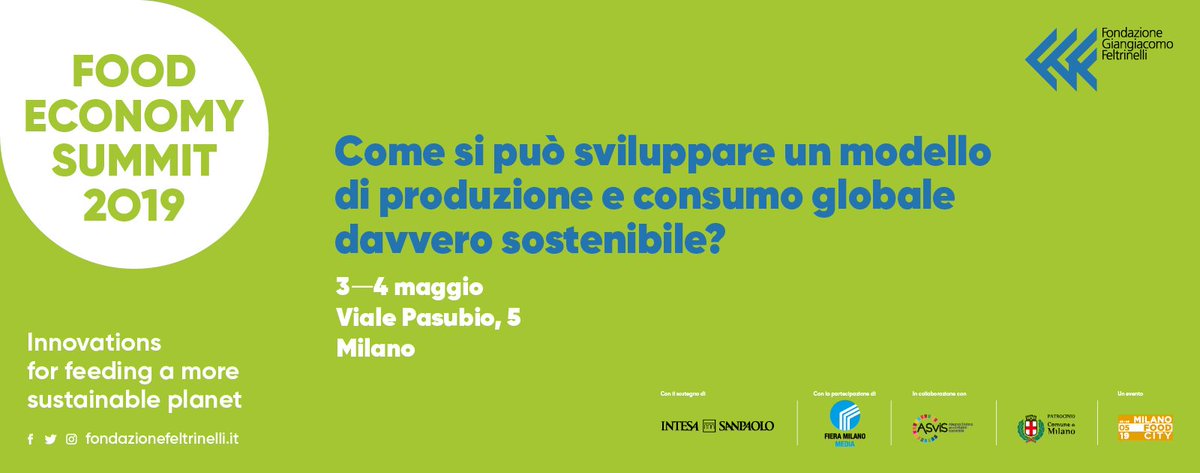 ASviSItalia's tweet photo. Dal 3 al 9 maggio a @milanofoodcity va in scena il #FoodEconomySummit promosso da @FondFeltrinelli. Scelte dei consumatori, in grado di orientare il mercato, e corretto stile di vita tra gli argomenti trattati. 
Per saperne di più: https://t.co/2L3Yo9o2g9 https://t.co/fkKAz3qSsx