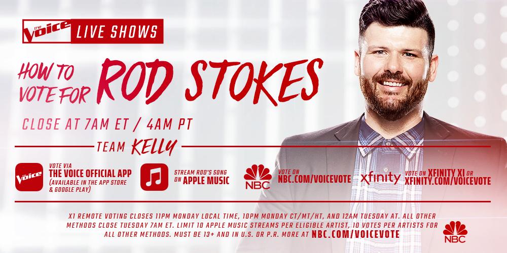 NBCTheVoice's tweet image. .@rodstokesmusic brought his signature magic. Are you voting for him? #VoiceTop13