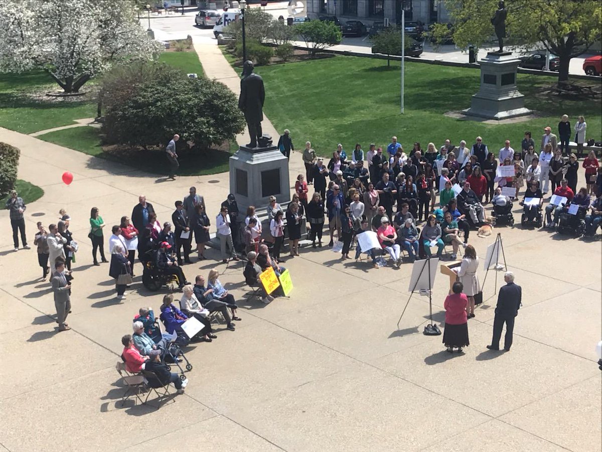 CindyR4NH's tweet photo. A full health care workforce has to be a priority in our state budget. Today I rallied with the NH Health Care Workforce Coalition, to support SB 308 and invest in the workers that care for our state. #nhpolitics https://t.co/ge2DGAWV09