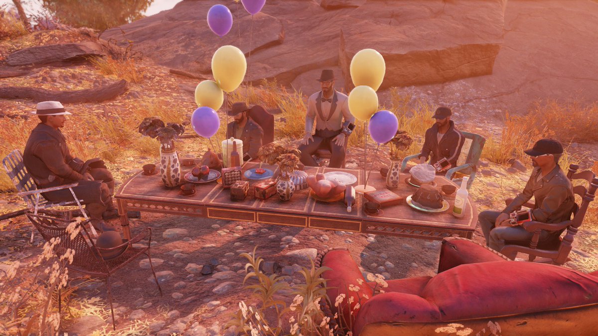 kwalidy's tweet photo. p7 #CAMPFU But all was forgiven and we had a nice meal together.
@76Photomode @Fallout #Fallout76 #PhotoMode
@jeffcw @Fallout76Photog @MapleWarlock @thallamere @L0v3Train @Napoleonwar1 @chimichangakinz @EmmaMur02
(I'm sorry for whoever I left out!) https://t.co/NPrrVUVJwG