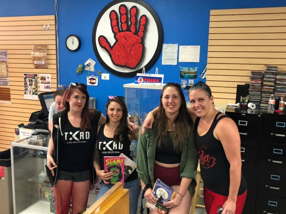 We had a blast hanging out at Tribe Comics and Games on <a href="/Freecomicbook/">Free Comic Book Day</a> Day 2019! Thank you <a href="/Tribecag/">TribeCAG</a> 🤚❤️💙 #FreeComicBookDay2019 #txrd #atx #tribecomicsandgames #keepaustinweird #shoplocal