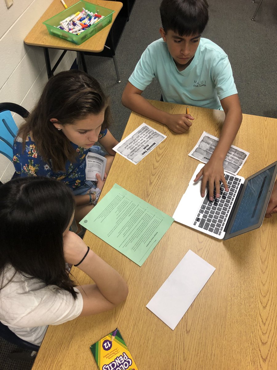sreichard8ELA's tweet photo. Our @SVMSEagles are working hard to complete the Escape Room!! Critical thinking skills and a little review for MAP! #SWEETdeal #KeepReading #nextclue https://t.co/l6RbMATHn4