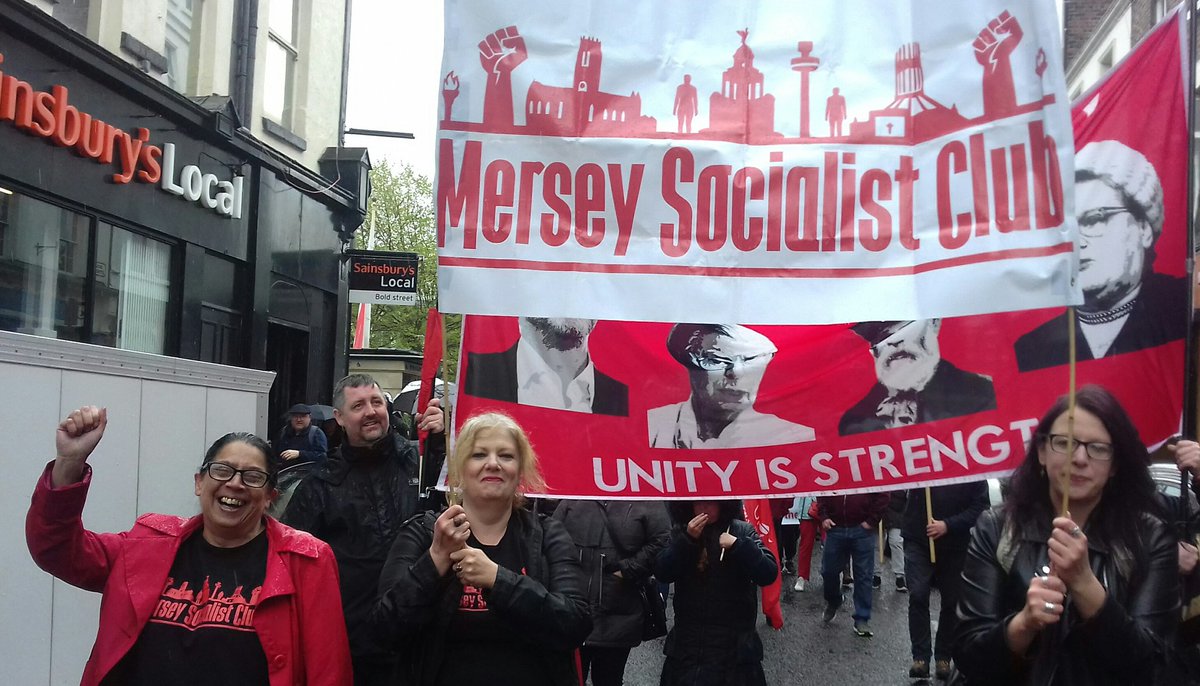 AdamMc_83's tweet photo. We didn't have last year's sunshine, but beautiful banners &amp; comrades brightened the day ✊ #MayDay #InternationalWorkersDay #SolidarityInDiversity #SolidarityWithSudan #DiaDelTrabajador #LiverpoolLeft @LiverpoolLeft @LiverMomentum @ClubMersey @LPLGBTNetwork @IUMemoria @WWLabour https://t.co/At4yMHPUXp