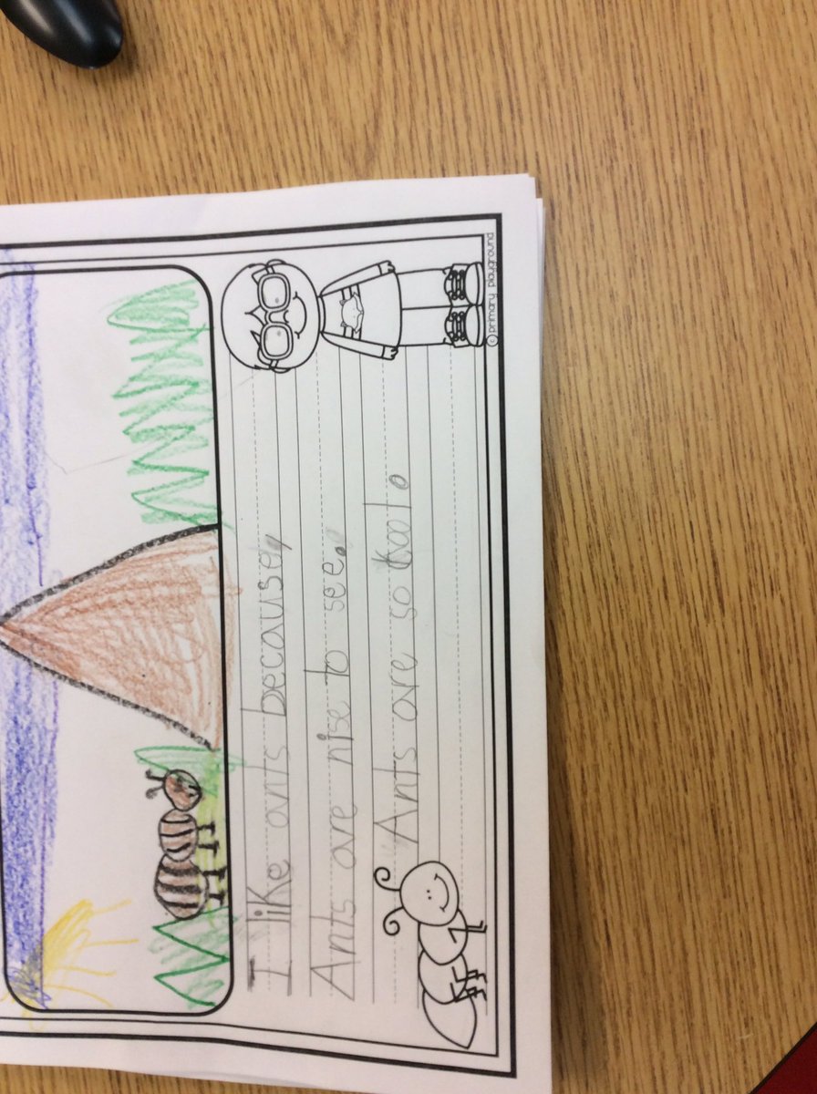 MrsMSams's tweet photo. Insect Day #6: Ants
-constructing ants
-opinion writing (Would you step on the ant?)
-learning how to make ants on a log (How- To Story)
What a day of tiny discoveries! https://t.co/eMlLDnNrDv