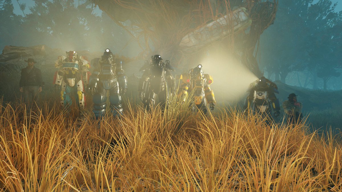 kwalidy's tweet photo. More from #CAMPFU 
@76Photomode @Fallout #Fallout76 #PhotoMode
@jeffcw @Fallout76Photog @MapleWarlock @thallamere @L0v3Train @Napoleonwar1 @chimichangakinz @EmmaMur02
(I'm sorry for whoever I left out!) https://t.co/fLXTFGmTpS