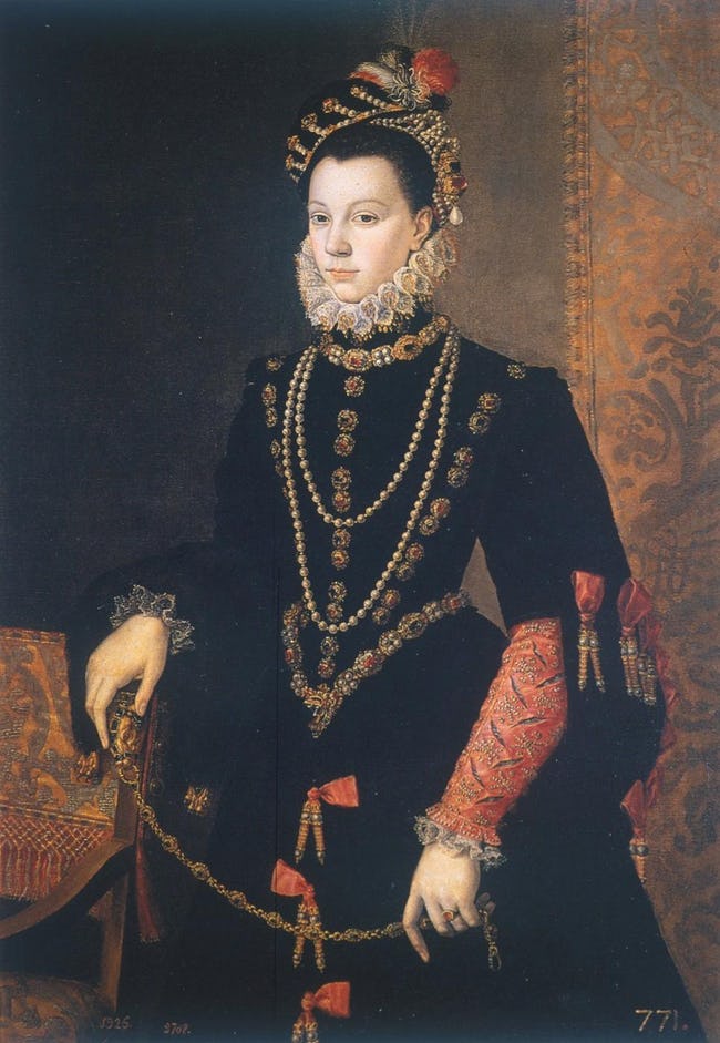 SofonisbaAngui6's tweet photo. Painting I made of the Queen! #ElizabethofValois https://t.co/3OCoh6VVN6