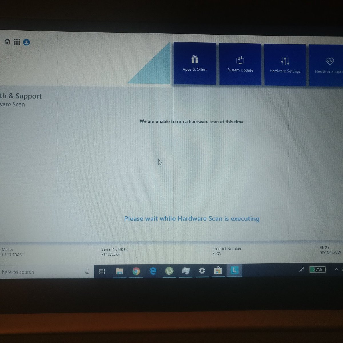 Rosogulla's tweet photo. @Lenovo_in Have already tried all the performance improvement tips. They haven't had any significant impact on performance. This laptop seems to be defective.
Reinstalled Lenovo Vantage, it's still failing to run hardware scan. https://t.co/QEjsoVqN8Y