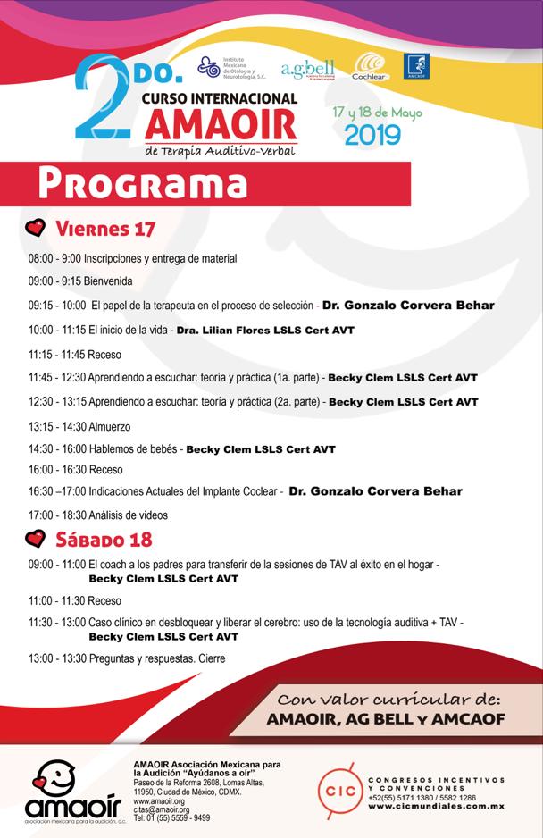 En tan sólo 10 días estaremos presentes en nuestro 2do curso de Terapia Auditivo verbal. Conoce el programa y prepárate.