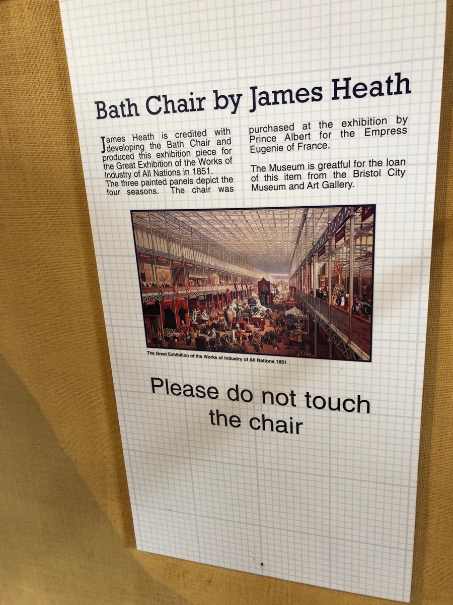 Barb_Drummond's tweet image. Incredible #bathchair with ornate panels built for #GreatExhibition