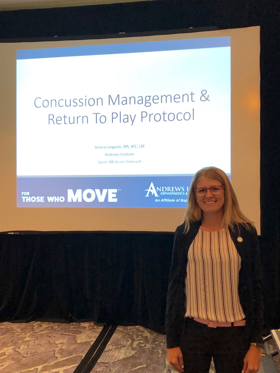 AndrewsInst's tweet photo. Andrews Institute certified athletic trainers presented at the @FIAAA77 State Conference held in Orlando on May 4, 2019. #ForThoseWhoMove https://t.co/ruNPKQG27X